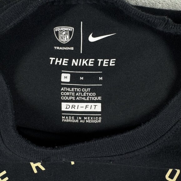 Nike Dri-Fit New Orleans Saints T-Shirt Men’s Medium Black Short Sleeve - Picture 3 of 9